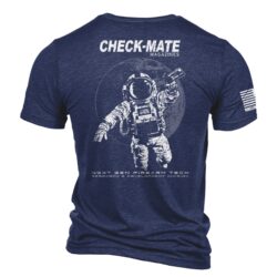 Join the legacy of innovation with the Check-Mate Magazines "Next Gen Firearm Tech" T-Shirt, designed in partnership with Nine Line Apparel.